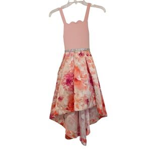 Speechless Kids Girls Pink Floral High Low Spring Easter Dress Party Size 10